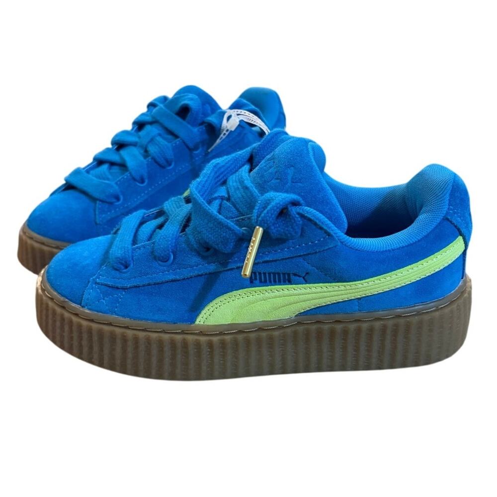 PUMA Fenty x Creeper Phatty Speed Blue Lime WOMENS Size 6 399332-02